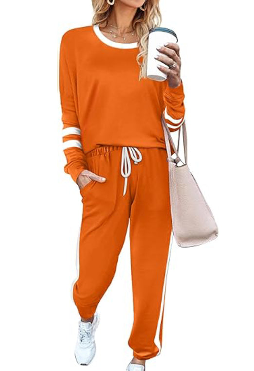 Women's 2 Piece Striped Sweatsuit (Buy 2 Free Shipping)
